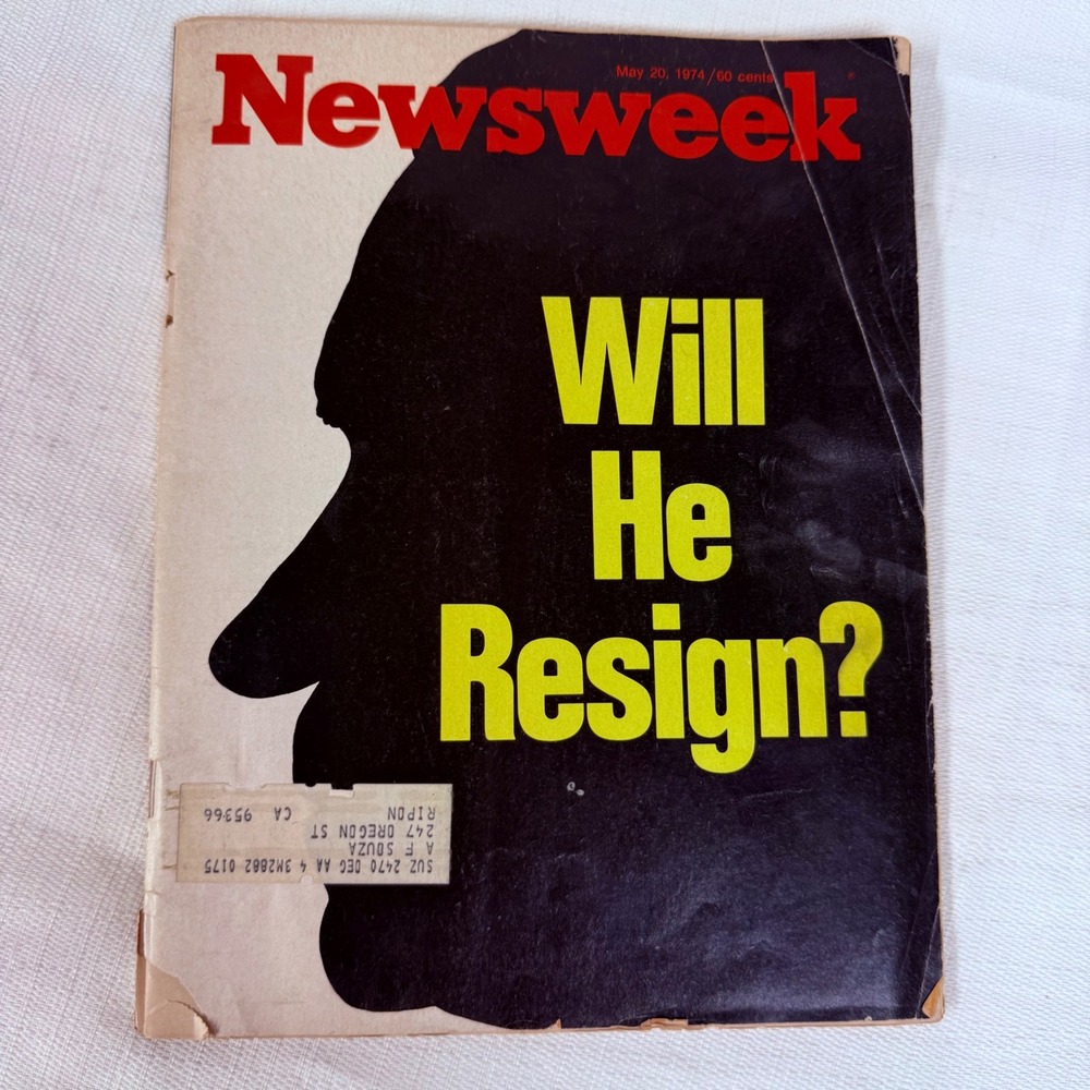 Vintage Newsweek May 20 1974 Will He Resign Richard Nixon Watergate History